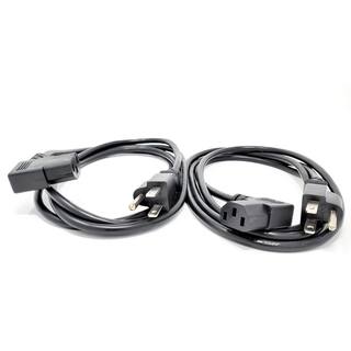 Micro Connectors Inc 6 ft. UL Approved Right Angle AC Power Cord 18AWG3 Conductors- Black (2 per Box) M05-113RA-2P