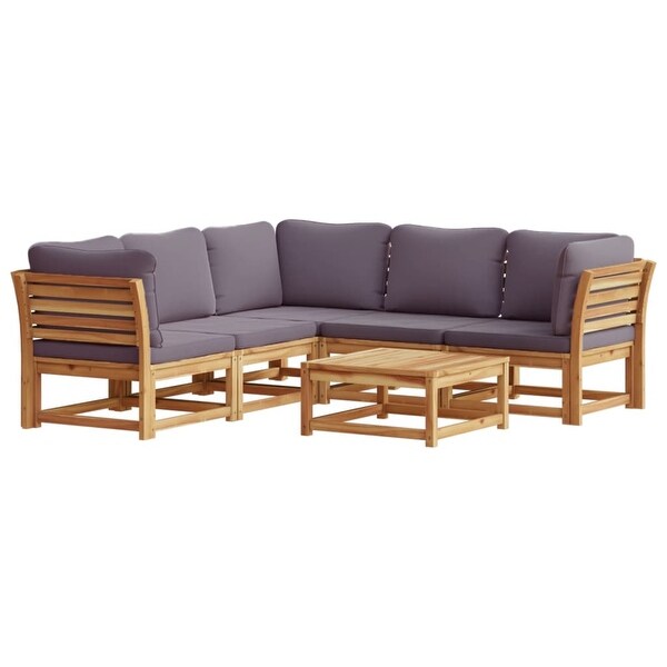 vidaXL Patio Sofa with Cushions 2Seater Outdoor Loveseat Solid Wood Acacia