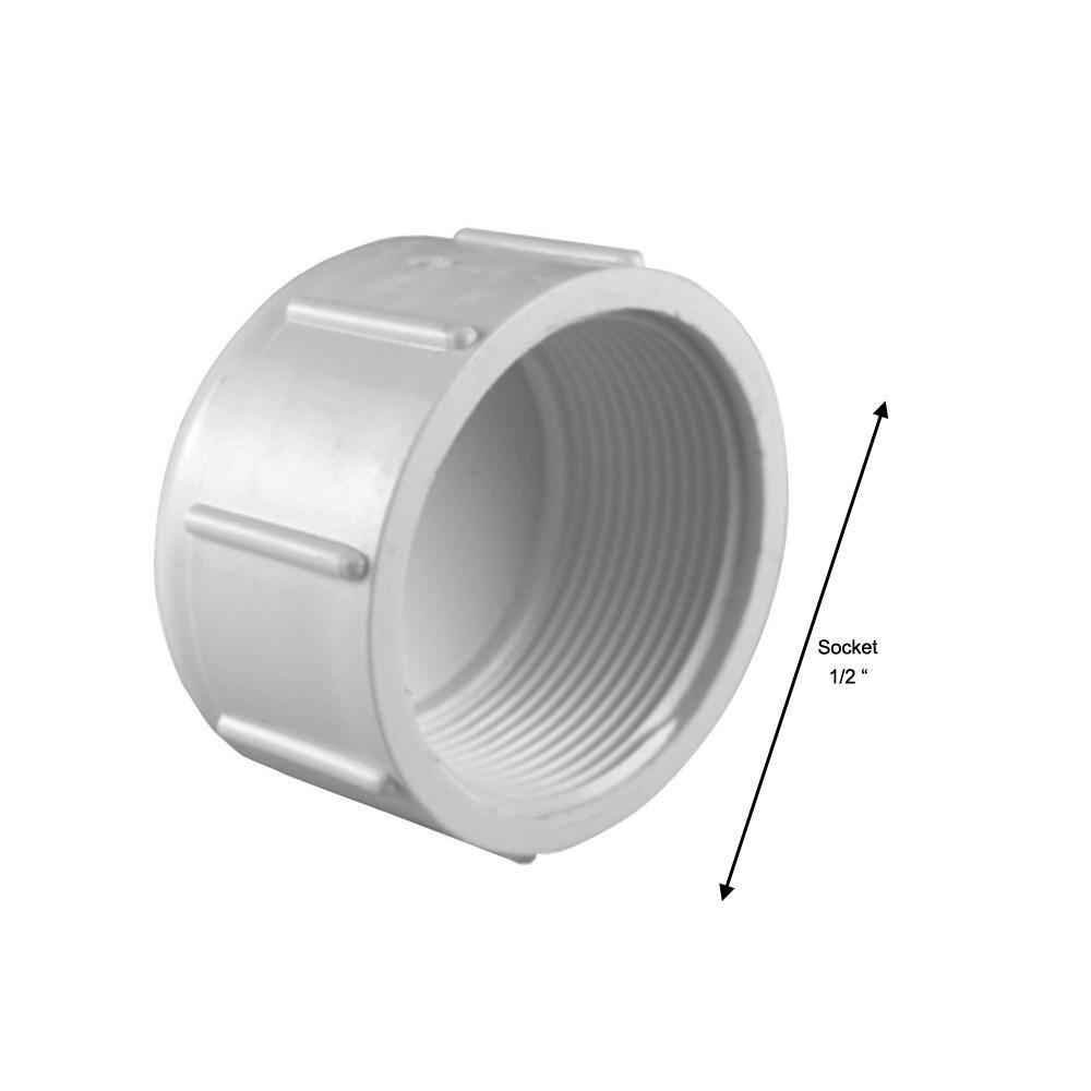 Charlotte Pipe 12 in. PVC FPT Schedule 40 Pressure Cap PVC021170800HD