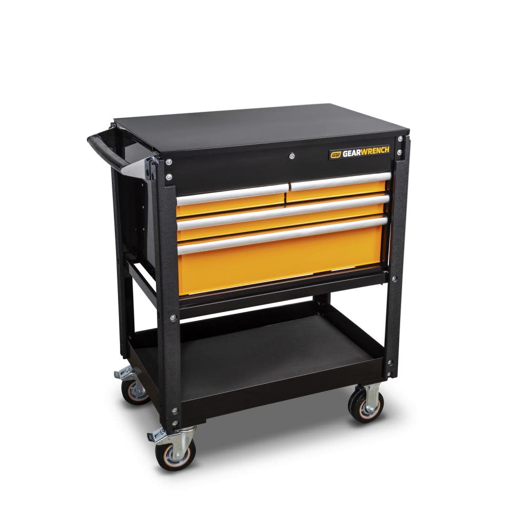 Utility Tool Cart， 21 In.， 4 Drawer