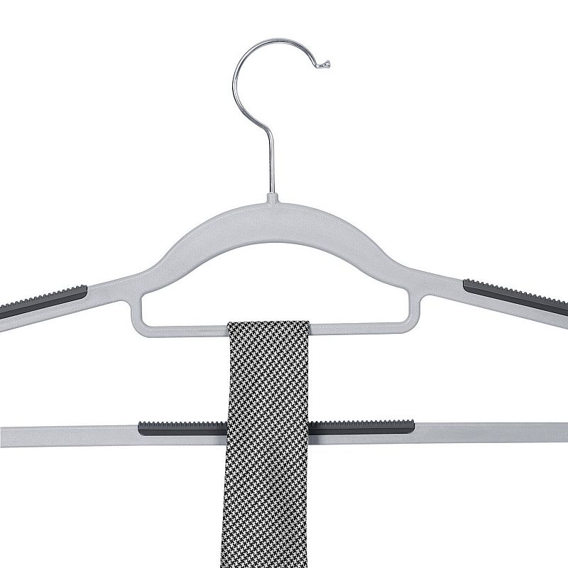 Plastic Hangers Space Saving Clothes Hangers ， Ultra Thin With Non Slip Rubber Coating