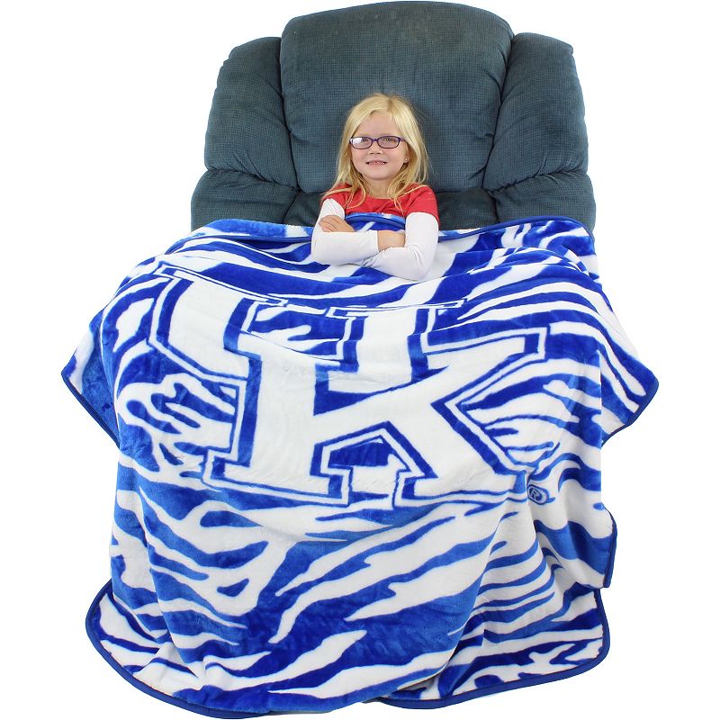 NCAA Kentucky Wildcats Soft Raschel Throw Blanket