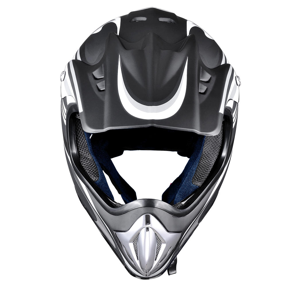 AHR Adult DOT Off-road Race Helmet Dirt Bike MX ATV Black Size Opt