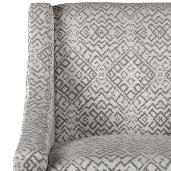 HomePop Swoop Accent Chair in Tonal Gray