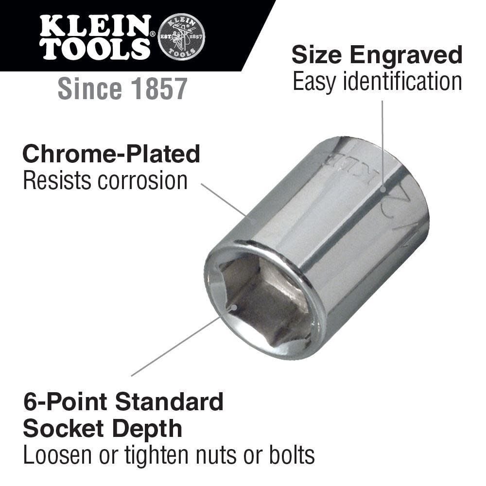 Klein Tools 20-Piece 3/8 In. Drive Socket Set 65508 from Klein Tools