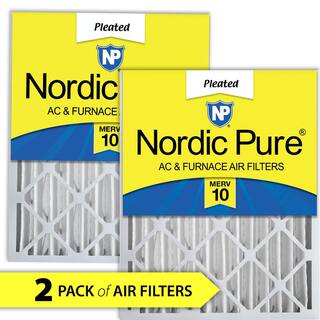 Nordic Pure 20 in. x 25 in. x 4 in. Dust  Pollen Pleated MERV 10 Air Filter (2-Pack) 20x25x4M10-2