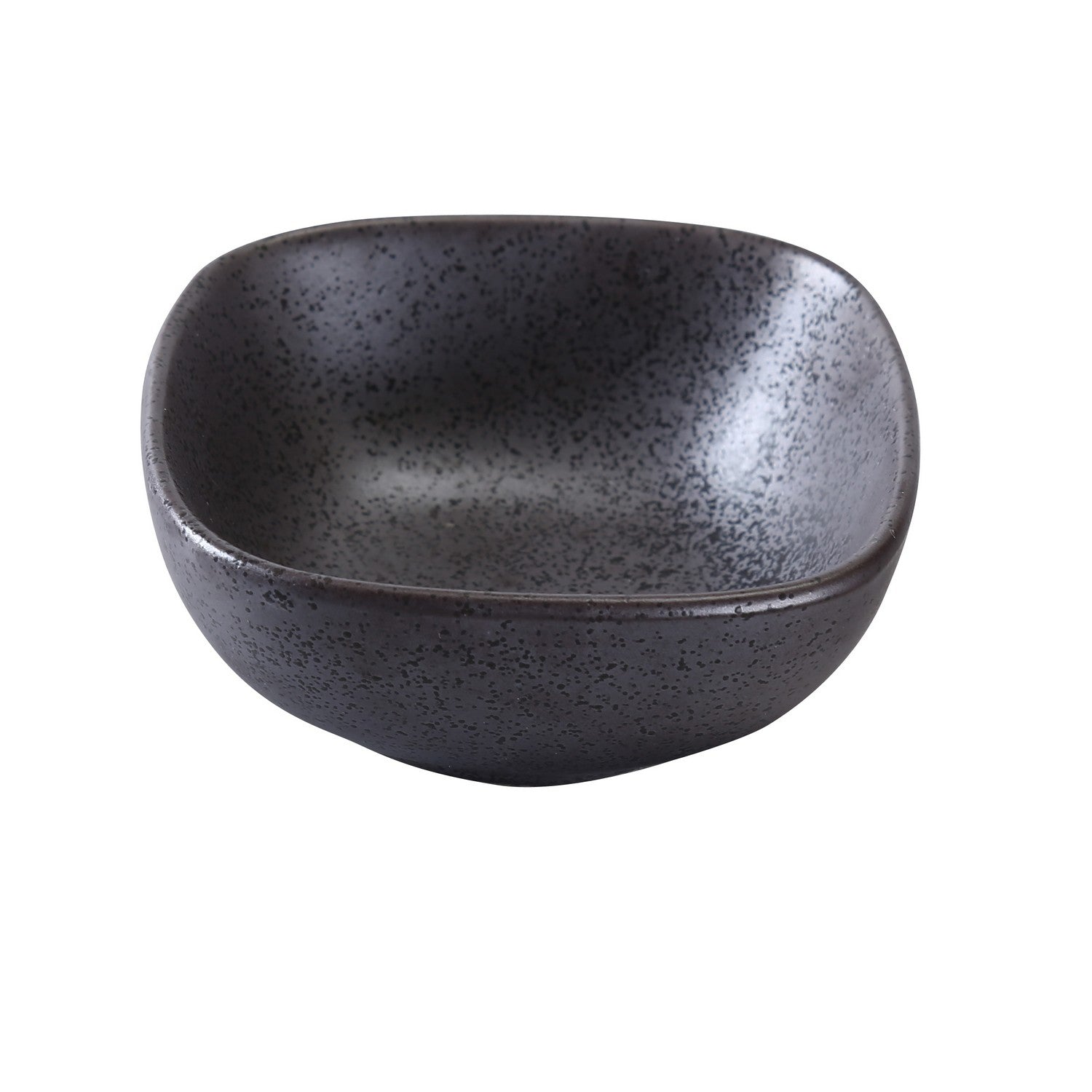 Diamond Black， Square Bowl， 6 Oz.， 4Sq. X 1 3/4H， Porcelain， Black，Pack of 4