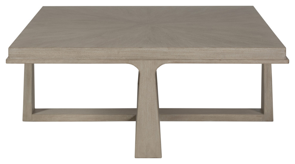 Rousseau Square Cocktail Table   Farmhouse   Coffee Tables   by Lexington Home Brands  Houzz