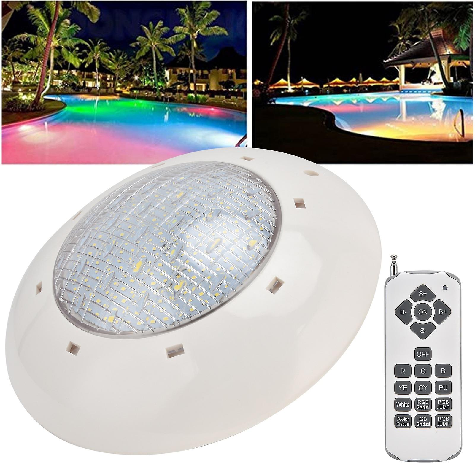 Waterproof Led Swimming Pool Light Colorful Rgb Wall Mounted Underwater Light With Remote Control For Hotel Swimming Pool/aquarium/pool Lighting[18w]