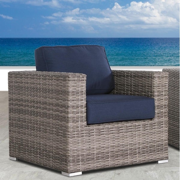 12 Piece Rattan Sunbrella Conversation Set with Cushions - Overstock - 34333445