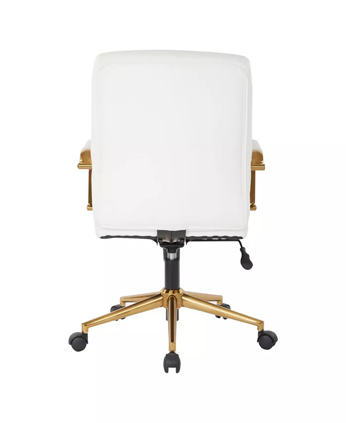 Office Star Mid-back Faux Leather Chair with Arms and Base