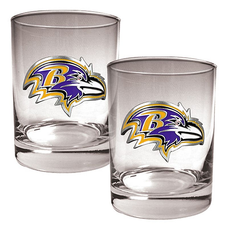 Baltimore Ravens 2-pc. Rocks Glass Set