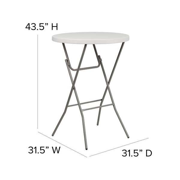 2.63Foot Round Plastic Bar Height Folding Event Table