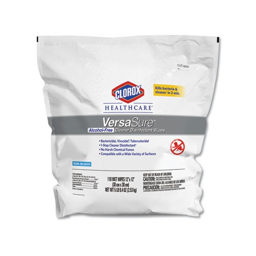 Clorox VersaSure Cleaner Disinfectant Wipes  CLO31761EA