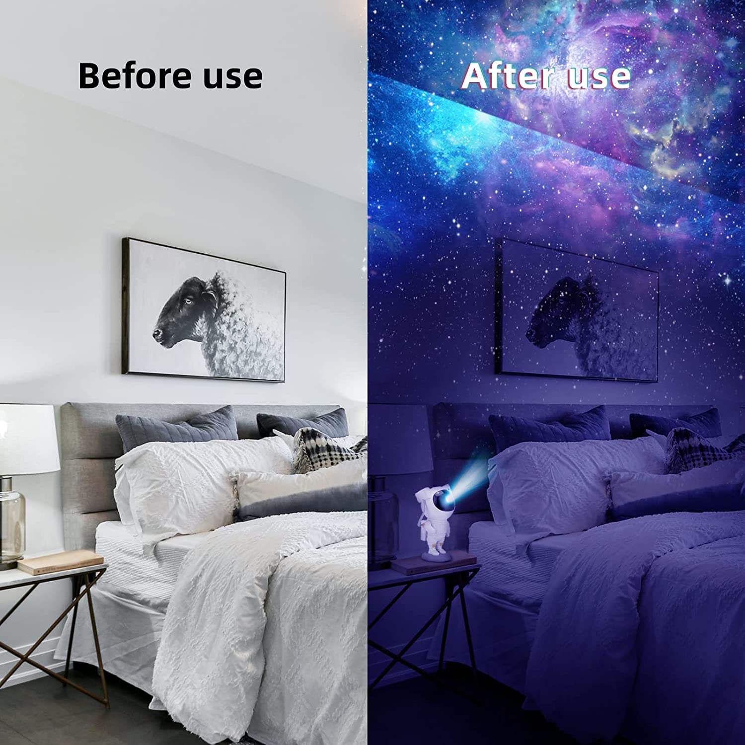 Galaxy Projector， Star Projector， Astro Alan Light Projector for Bedroom， Gaming Room Decor