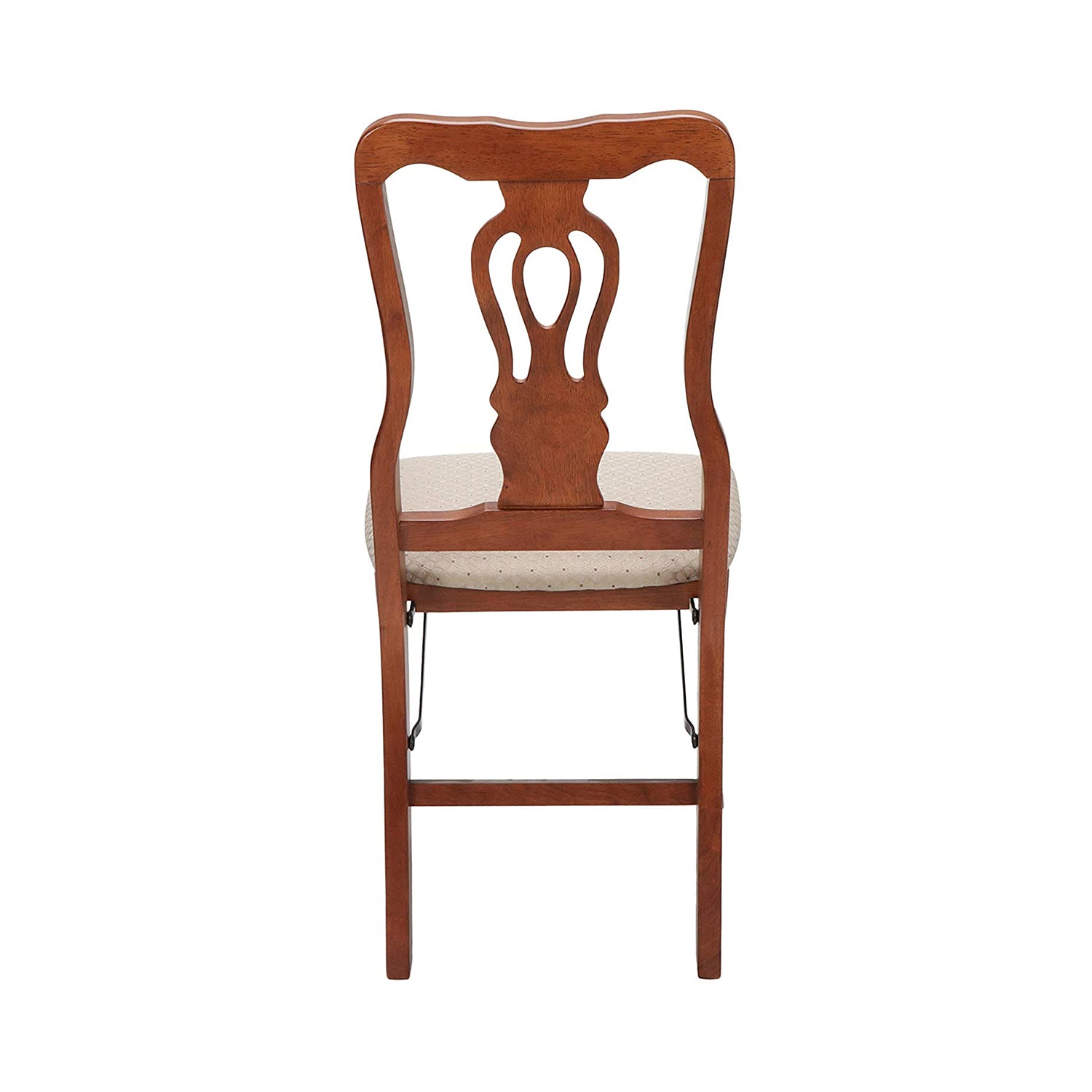 Chippendale hardwood folding chair in light cherry with Blush upholstery