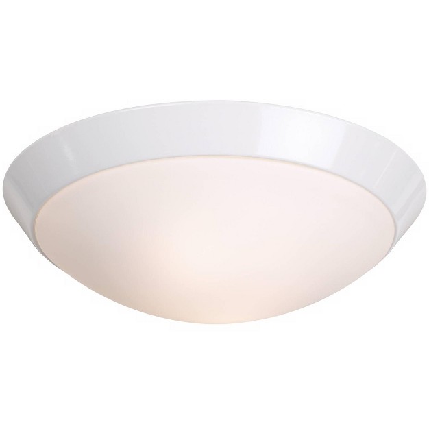 Wide White Ring Frosted Glass Dome Shade For Bedroom Kitchen Living Room Hallway House