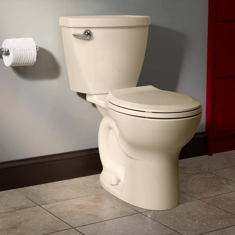 American Standard Cadet 3 FloWise Tall Height 2Piece 128 GPF Single Flush Round Toilet with Slow Close Seat in Bone