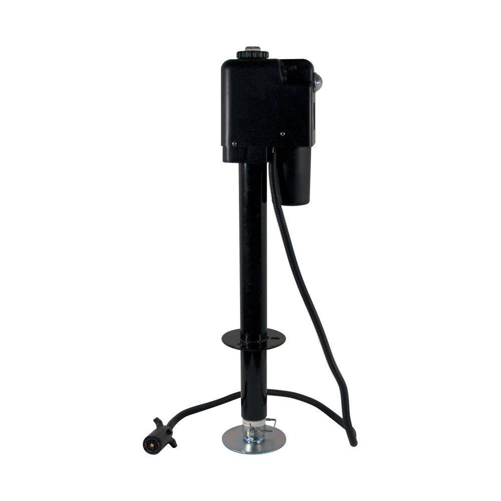 Quick Products 3500 Electric Tongue Jack with 7 Way Plug in Black JQ-3500B-7P