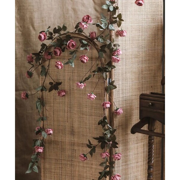 RusticReach Artificial Small Peony Flower Vine 65 Long