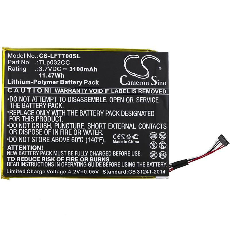 Alcatel 9005X One Touch Pixi 3 80 One Touch Pixi Replacement Battery BatteryClerkcom Tablet