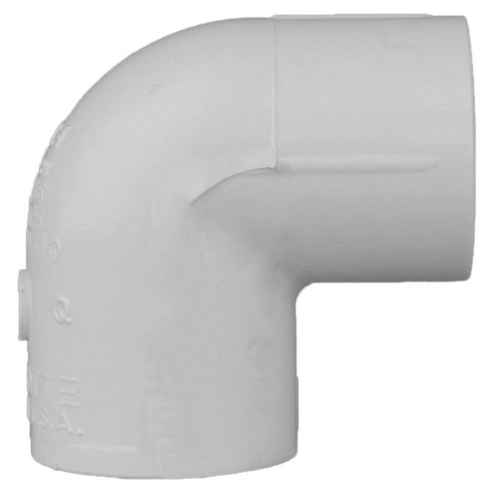 Charlotte Pipe 2 in. x 2 in. 90 Degree PVC Socket x Socket Elbow Fitting PVC023001600HD