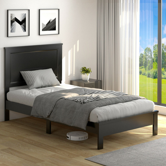 Costway 12837950 Twin Size Platform Bed Frame with...