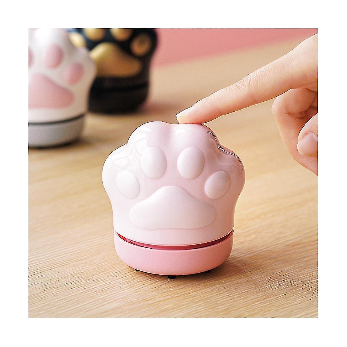 Desktop Vacuum Cleaner Cute Claw Desktop Cleaner Dust Sweeper Energy Saving With Automatic Power Off Function(pink)