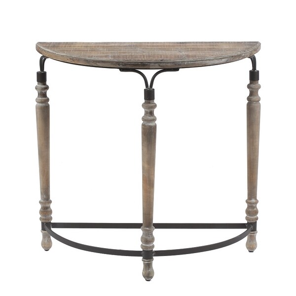 The Gray Barn Robin Road Wood Rustic Half Moon Table