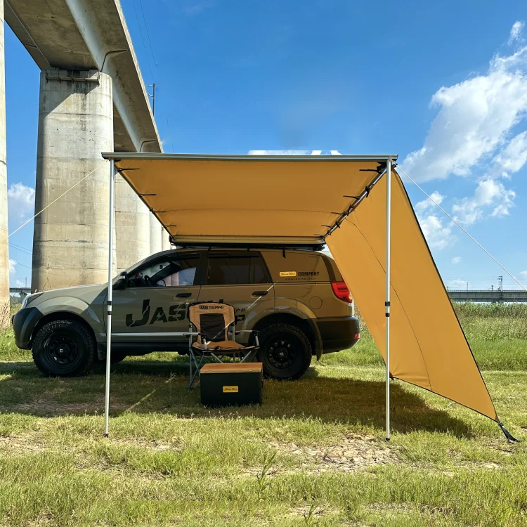 Vinyl Car Awning Rainproof Camping Retractable 4x4  Camping Car Awning Tent Car Roof Side Awning