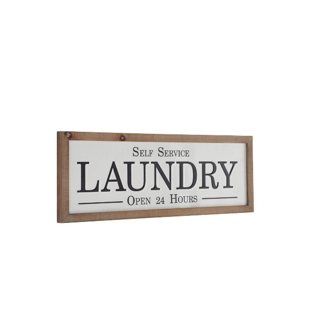 Metal Sign Laundry Wall Decor White Olivia amp May