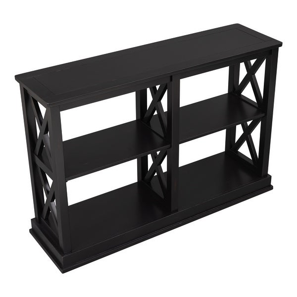 Console Table with 3-Tier Storage Spaces Narrow Sofa Entry Table