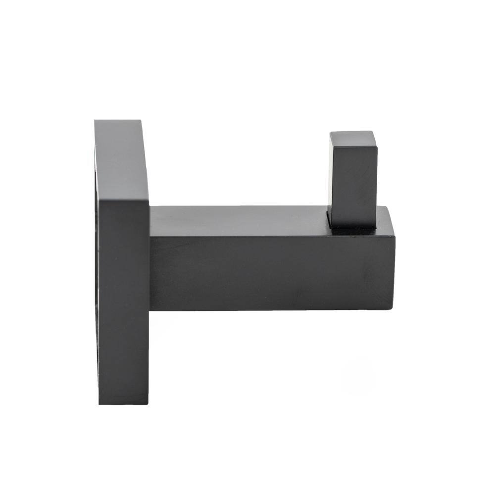 Italia Trieste Single Robe Hook in Matte Black TR6304