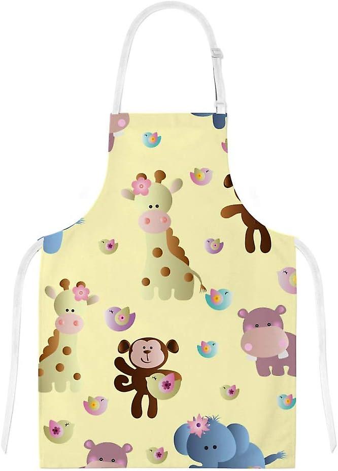 Insulation Kitchen Oven Mitts Potholder Apron 3pcs Set Cute Animals Non Slip Heat Resistant Gloves For Baking Cooking Bbq