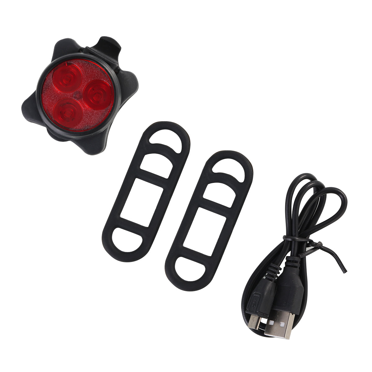 Bike Lights Set 3LED USB Rechargeable Bright Bike Light Front and Back Bike Tail light Safety Warning for Night Riding