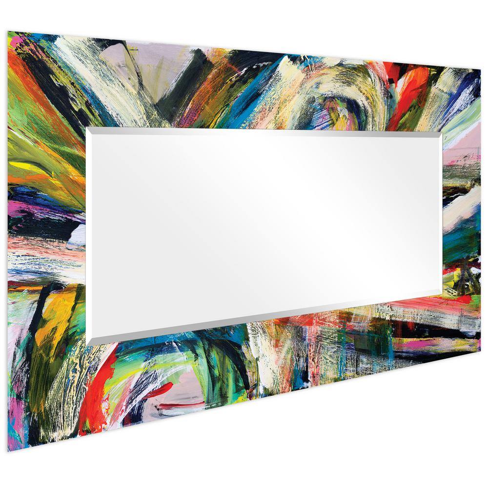 Empire Art Direct 72 in. x 36 in. Rock Star I Rectangle Framed Printed Tempered Art Glass Beveled Accent Mirror TAM-136463-7236