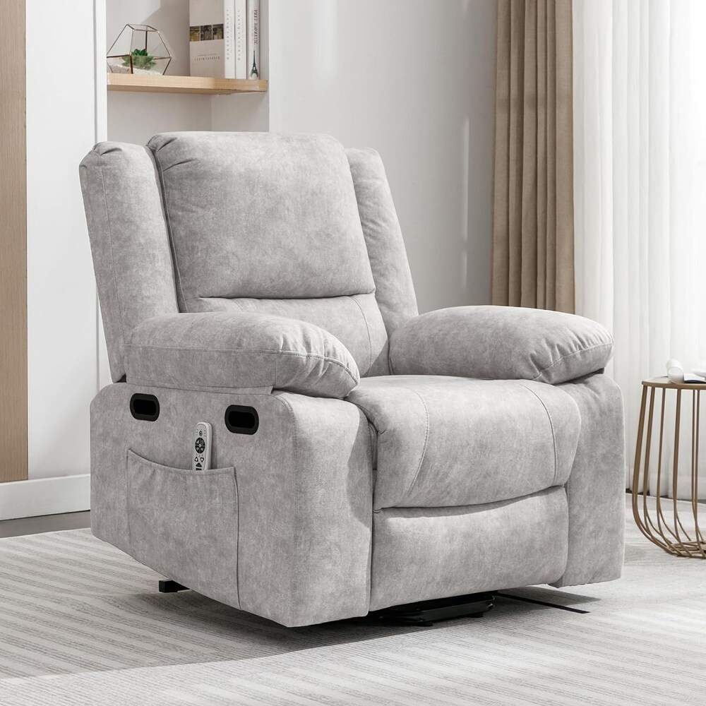 Mixoy Massage Recliner Chair with Heating  Adjustable Functional Chair with USB Port  Foldable Upholstered Sofa