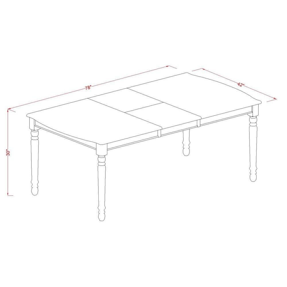 East West Furniture 9 Piece Dining Table Set   a Dinner Table and 8 Dining Room Chairs  Buttermilk   Cherry(Seat Option)