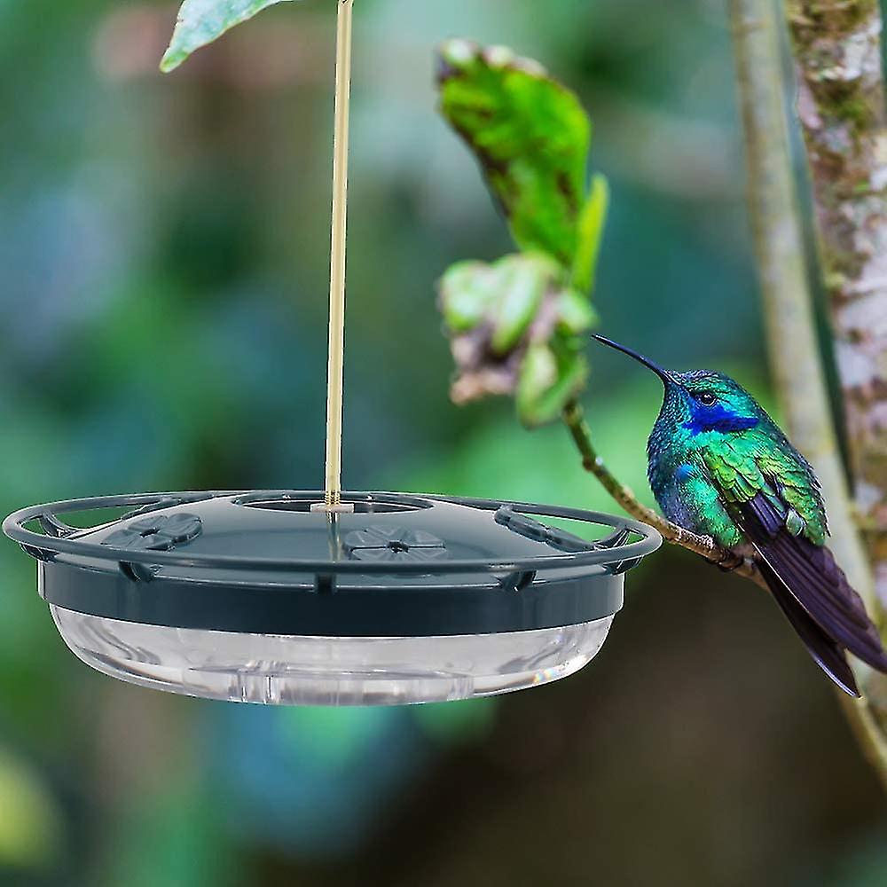 Bird Water Feeder， Hanging Hummingbird Feeder With 4 Feeding Ports and Iron Hook