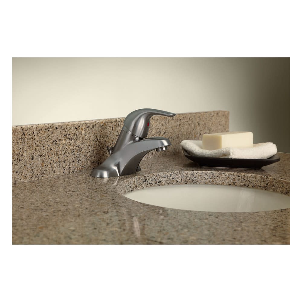 Moen Adler Bathroom Faucet Spot Resist Brushed Nickel Low Arc