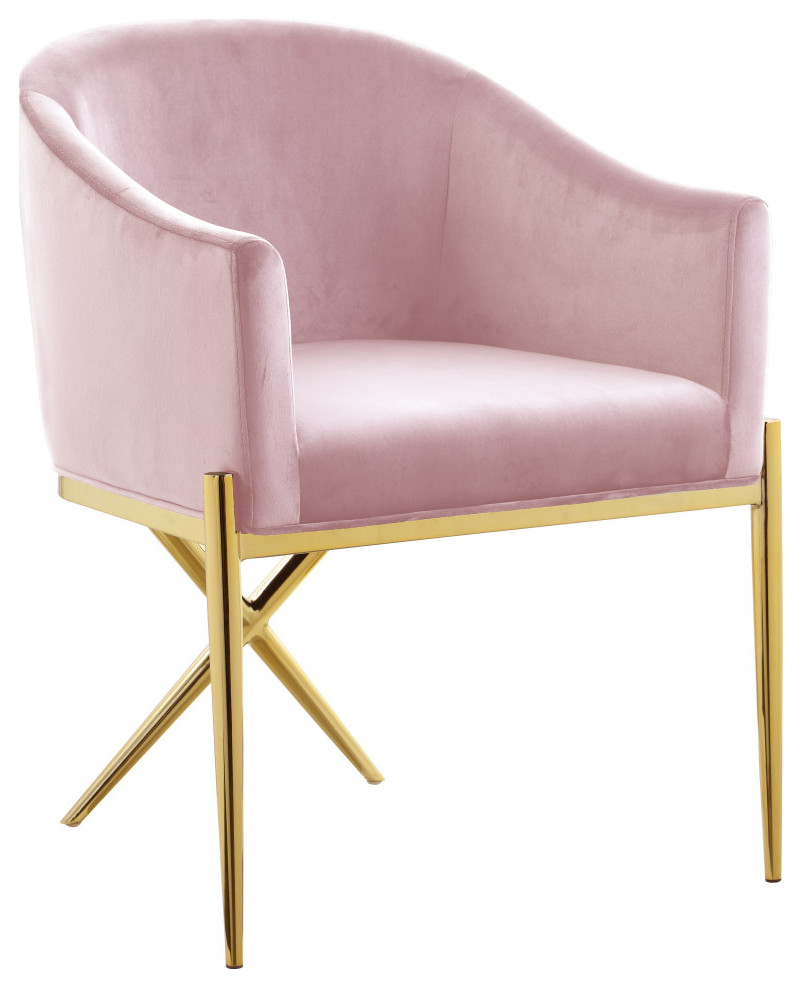 The Parker Dining Chair  Velvet   Midcentury   Dining Chairs   by Meridian Furniture  Houzz