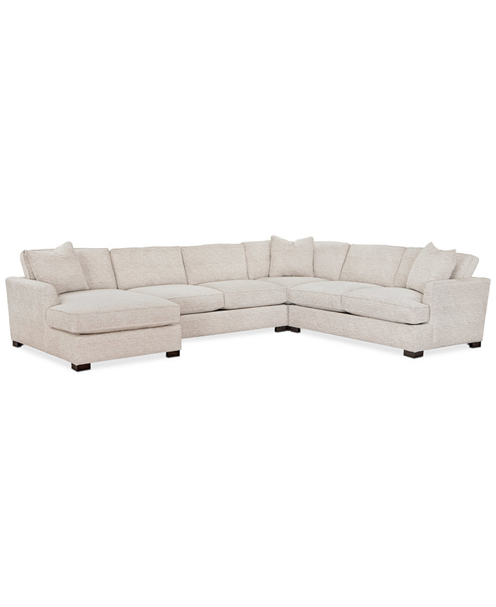 Furniture CLOSEOUT! Juliam 4-Pc. Fabric Chaise Sectional Sofa