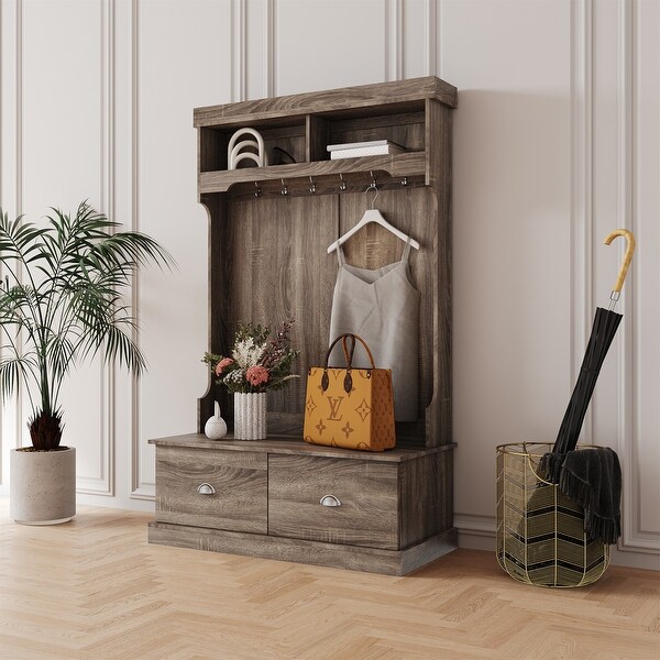 Open Wardrobe with Two Drawers - - 37157433