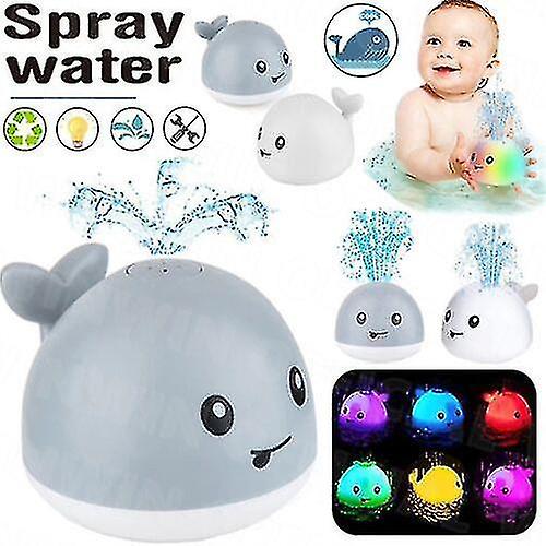 Whale Automatic Water Spray Bath Toy With Led Lights Baby Bathroom Toy Xmas Kids