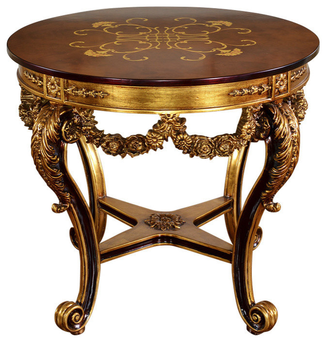 Royal Round Accent Table   Victorian   Side Tables And End Tables   by Infinity Furniture  Houzz