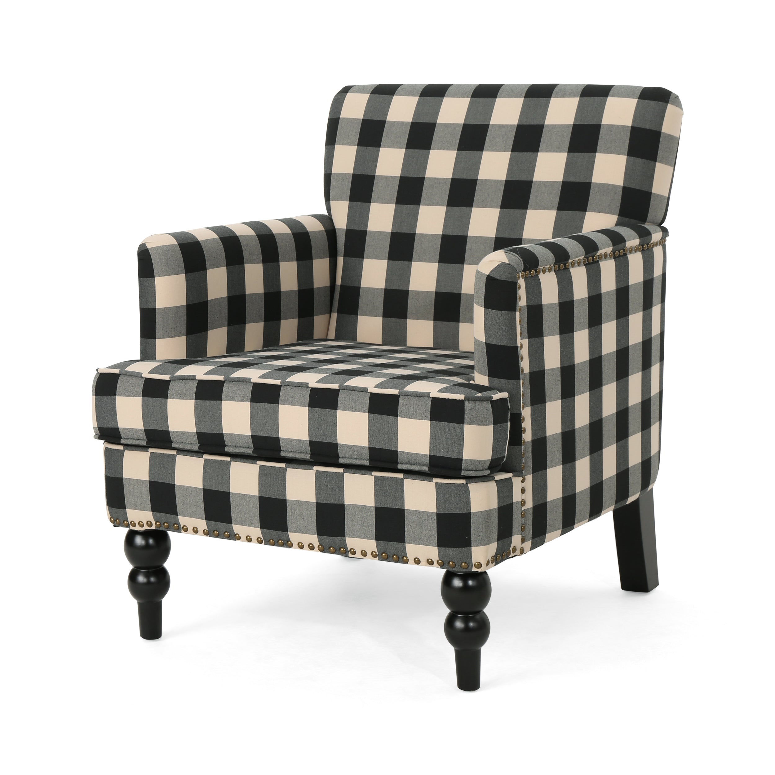 Eve Tufted Fabric Club Chair