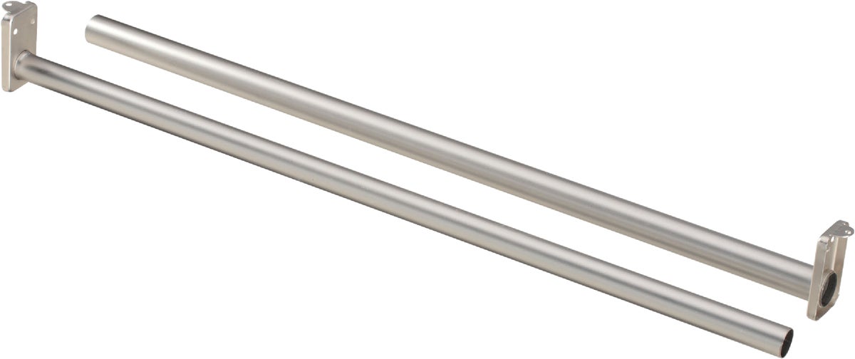 National Adjustable Closet Rod Satin Nickel