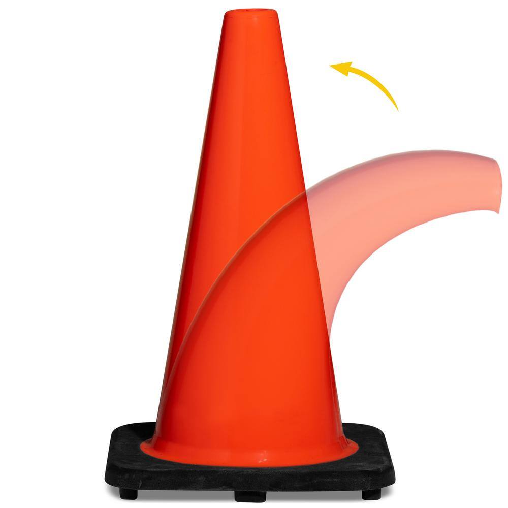 BOEN 18 in. Orange PVC Non Reflective Traffic Safety Cone TC-18