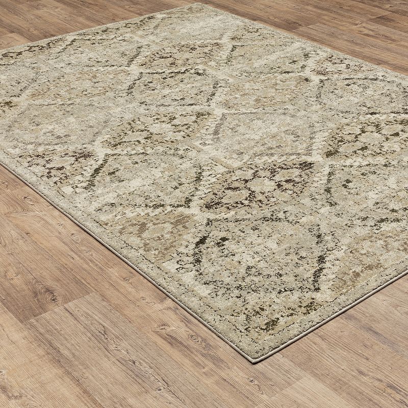 StyleHaven Franklin Distressed Panel Lattice Area Rug