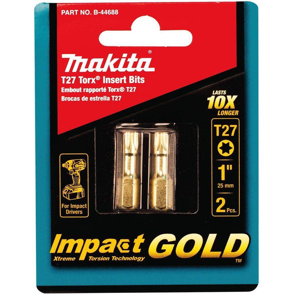 Makita Impact GOLD #27 Steel Torx Insert Bit (2-Piece) B-44688